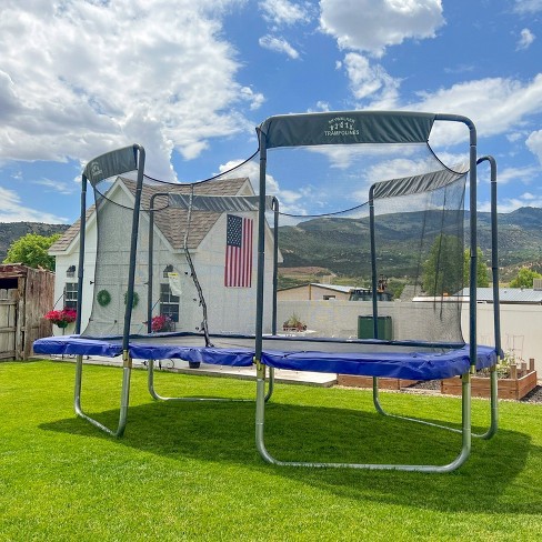 Clearance trampoline outlet with enclosure