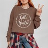 Simply Sage Market Women's Hello Winter Circle Long Sleeve Garment Dyed Tee - 2 of 2