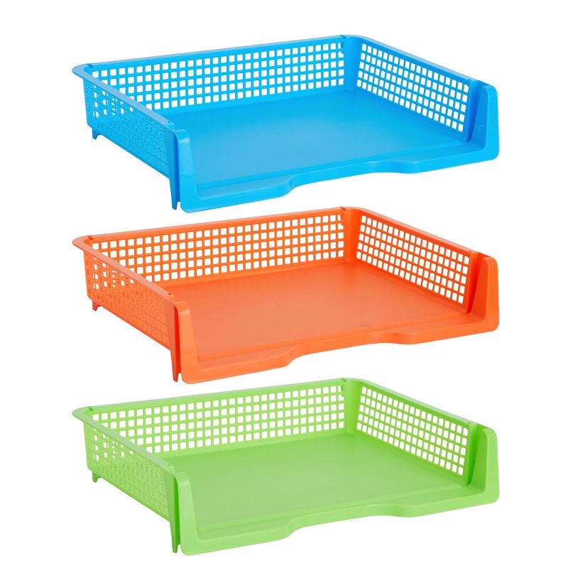 Bright Creations Set of 6 Rainbow Classroom Turn In Trays for Teachers, Plastic Storage Baskets for Office Use, 9 x 13 x 3 In, 5 of 9