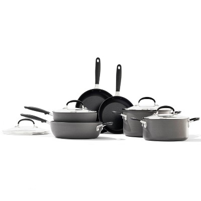 Oxo 4pc Ceramic Pro Non-stick Sauce Pan Set Gray : Target