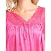 Casual Nights Women's Fancy Lace Neckline Silky Tricot Nightgown - 3 of 4