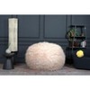 Vynxaria 5-Foot Rounded Faux Fur Bean Bag - Stylish Comfort for Any Space - 2 of 4