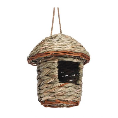 ZACHVO Handmade Natural Grass Bird Nest - Ideal for Parrots, Conures, and Lovebirds