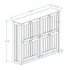 SKRAN Shoe Storage Cabinet with 4 Flip Drawers, Freestanding Shoe Cabinet Organizer with Adjustable Shelf, Shoe Cabinet for Entryway, Foyer - White - 3 of 4