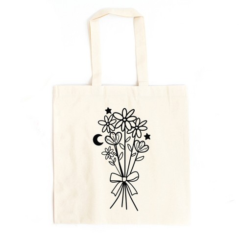 City Creek Prints Abstract Flowers Canvas Tote Bag - 15x16 - Natural :  Target