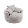 Bean Bag Chair Modern with Three Throw Pillows for Living Room 50in Wide-3irtyhousy - 3 of 4