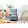 Okak Power Rocking Recliner Chair with Side Pocket 270° Swivel Electric Accent Chair Small Sofa for Living Room Bedroom Home Theater - 2 of 4