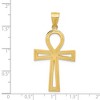 Black Bow Jewelry 14k Yellow Gold Large Polished Ankh Cross Pendant, 23 x 45mm - 4 of 4