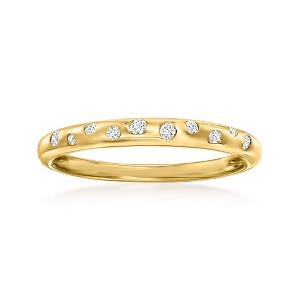 RS Pure by Ross-Simons 0.10 ct. t.w. Diamond Spotted Ring in 14kt Yellow Gold - 1 of 4