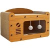 FAAYFIAN Extra-Large Corrugated Cat Scratcher House with 2 Hanging Balls & Play Tunnel ¨C Durable Cardboard Hideout for Cats & Kittens - 4 of 4