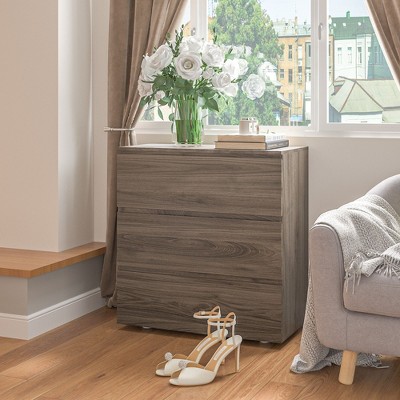 FUFU&GAGA Modern 3-Drawer Dresser Chest Wooden Dresser Tower Nightstand End Table