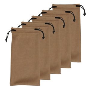 Unique Bargains Microfiber Portable Storage Scratch-Resistant Eyeglasses Bag 5 Pcs - 1 of 4