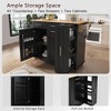 PAGED Rolling Kitchen Island with Drop Leaf, Kitchen Storage Cart with 3 Tier Pull Out Cabinet Organizer, Internal Storage Rack for Kitchen - 4 of 4