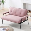 53'' Sofa with Button-Tufted Backrest, Metal Frame, Compact and Lightweight, Perfect for Small Apartments, Living Rooms, and Home Office - 2 of 4