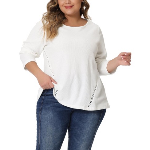 Agnes Orinda Women's Plus Size Business Casual Trendy Button Down Long  Sleeve Fall Denim Shirts : Target