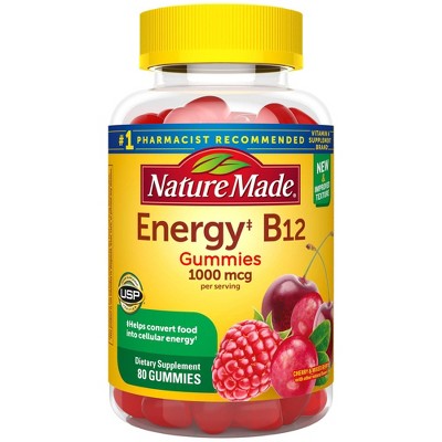 Nature Made Energy‡ B12 1000 mcg Gummies - Cherry & Mixed Berry - 80ct