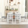 Whisen Retro Style 7-Piece Dining Table Set with Extendable Table and 6 Upholstered Chairs - 3 of 4