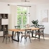 vidaxl dining table legs v-shape steel black 31.5"x(28.3"-28.9") with adjustable foot levelers for desks/dining/coffee tables - 2 of 4