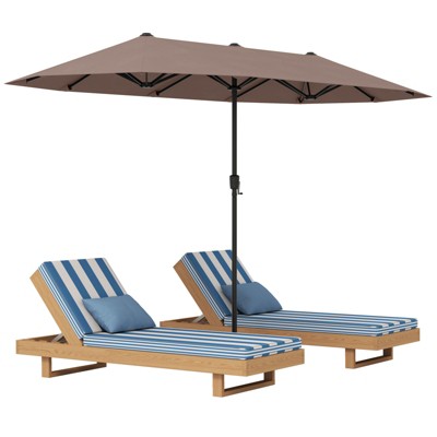 Tangkula 13 FT Double-sided Patio Umbrella Outdoor Large Twin Size Umbrella