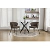 NicBex Fabric Dining Chair Set of 2 Modern Kitchen Upholstered Curved Backrest Chairs with Metal Legs - 4 of 4