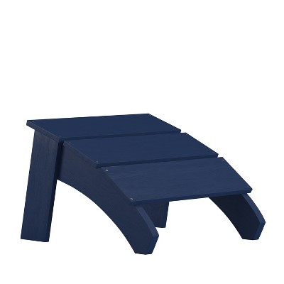 Photo 1 of Flash Furniture Sawyer Modern All-Weather Poly Resin Wood Adirondack Ottoman Foot Rest