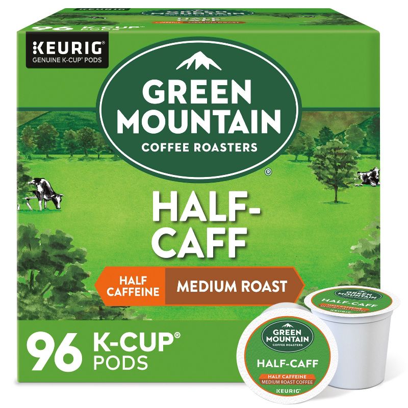 Green Mountain Coffee Medium Roast Half Caff Keurig K-Cup Coffee Pods - 96ct, 1 of 8