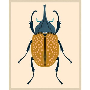 33"x41" Beetle Bug II by Victoria Barnes Wood Framed Wall Art Print Brown - Amanti Art: Modern Lithograph, Fir Frame, Vertical Layout - 1 of 4