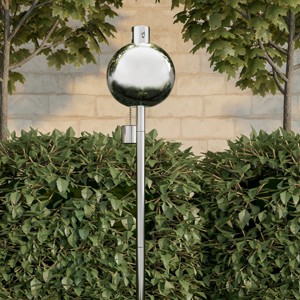 Outdoor Torch Lamp- 45" Patio/Backyard Stainless Steel Fuel Canister Flame Light for Citronella with Fiberglass Wick by Nature Spring - 1 of 4