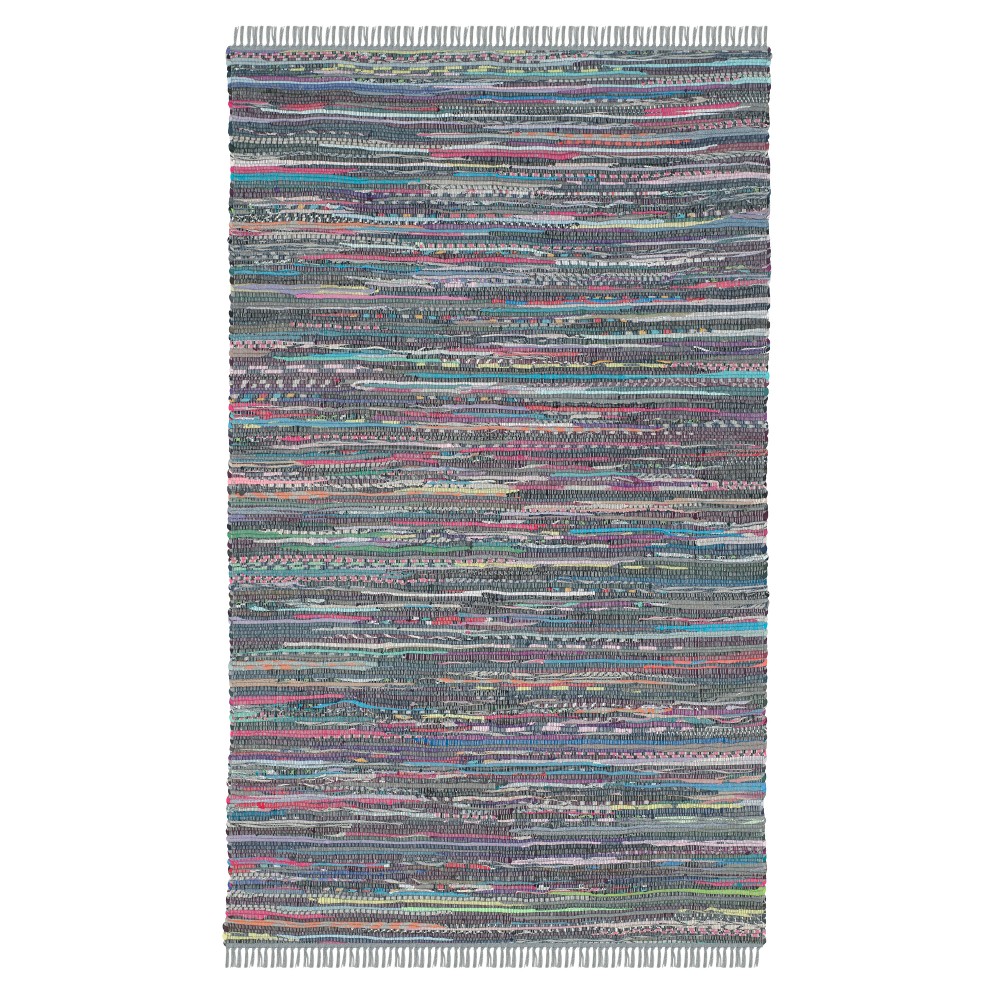 4'x6' Solid Woven Area Rug Aqua - Safavieh