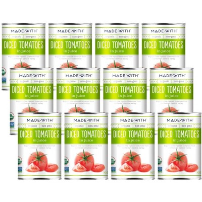 Made With Organic Diced Tomatoes in Juice - Case of 12/14.5 oz