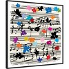 30" x 30" Floral Music Notes by Jenny Frean Framed Canvas Wall Art Print - Amanti Art: Lithograph, Modern Decor - 2 of 4