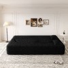 NicBex Modern Floor Sofa Bed with 2 Pillows, Foldable Sleeper Sofa, Teddy Fabric Convertible Sofa, Space-Saving Couch for Living Room, Loveseat Sofa - 2 of 4