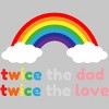 Adult Design By Humans Rainbow Twice The Dad & Love By T-Shirt - 2 of 2