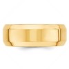 Black Bow Jewelry 8mm 10K White or Yellow Gold Beveled Edge Comfort Fit Band - 3 of 4