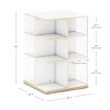EdQ Rotating Big Book Display–White: 3-Tier Kids Bookshelf for Classroom Storage, Book Organizer with Acrylic Shelves for Homeschool Organization - 2 of 4