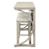 Table With Upholstered Stools USB Port Practical Height Dining Room Table Set With 2 Bar Stools For Small Apartment - 4 of 4