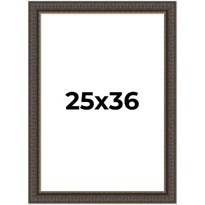 PosterPalooza | Museum Brown Picture Frame - UV Acrylic, Foam Board Backing, Hanging Hardware