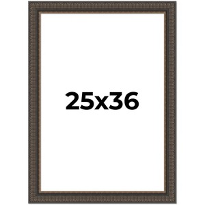 PosterPalooza | Museum Brown Picture Frame - UV Acrylic, Foam Board Backing, Hanging Hardware - 1 of 4