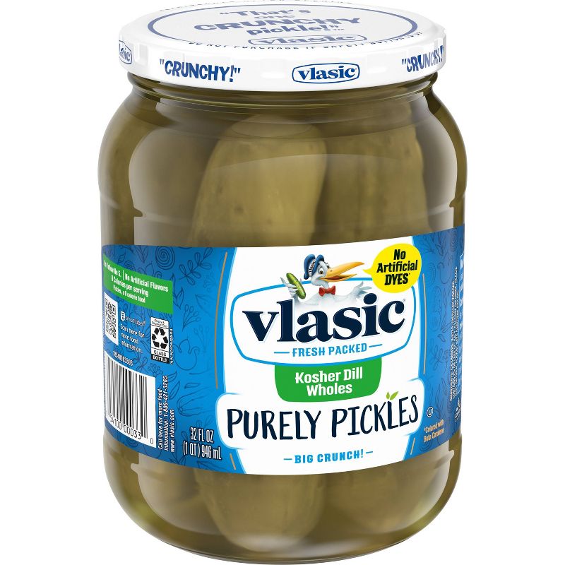 Vlasic Purely Pickles Kosher Dill Large Wholes - 32 fl oz, 3 of 5