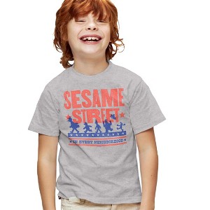 NEIGHBORHOOD｜21SS Big Yourh/ R-Shirt（M) Boys' Sesame Street In Every Neighborhood Silhouette T-Shirt