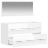vidaXL Bathroom Cabinet With Mirror High gloss white Engineered wood - 4 of 4