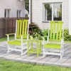 Aoodor Outdoor Rocking Chair, HDPE Slatted Porch Rocker with Armrests, All-Weather Design for Outdoor or Indoor - 2 of 4