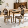 NicBex Set of 2 Dining Chair Modern PU Leather Tufted Side Chair with Nailhead Trim Solid Wood Frame Dining Room Furniture - 4 of 4