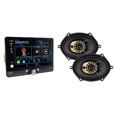 Jensen CAR813 8" Touch Screen Receiver + 1 Pair JS68T 6x8" Speakers