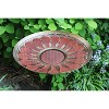 40" Brass Red African Daisy Birdbath with Stake Antique and Patina Finish - Achla Designs: Weather-Resistant, No Assembly Required - 3 of 4