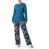 Wrangler Women's and Plus Long Sleeve Top and Flannel Bottom Pajama Set - 2 of 4