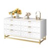 6 Drawer Dresser for Bedroom, Wood Chest of Drawers with Metal Legs - 3 of 4