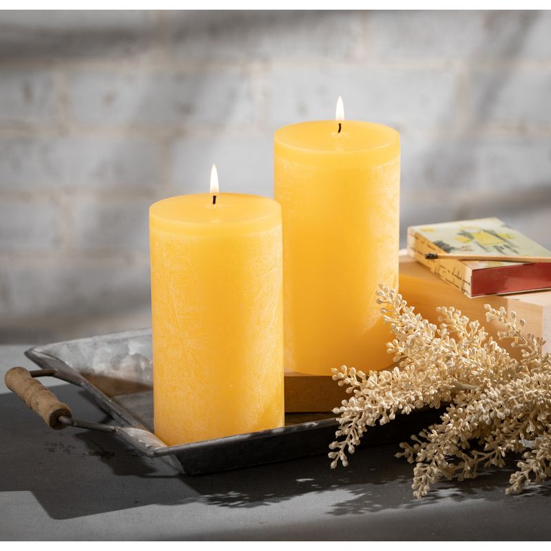 Pale Yellow Pillar Candles - Set of 2, 2 of 7