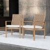 Bestier Wicker Patio Chairs Set of 2, Outdoor Dining Chairs with Cushions, Waterproof Outside Rattan Furniture Set for Patio, Deck, Garden, Yard - 3 of 4