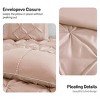 7 Pcs Faux Silk Bedding Set, Solid Color RIAB Royal Style Comforter Set, Tufted Dimensional Design Smooth Edge Comforter with Matching Pillow Cases - 3 of 4